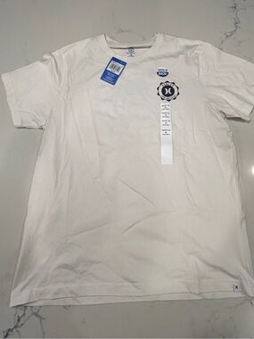 Hurley Men’s White Short-Sleeve Logo T-Shirt size XL